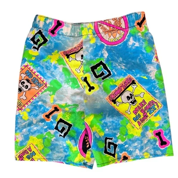 80’s true VTG neon kids Graphic Shorts-7 - Picture 2 of 7